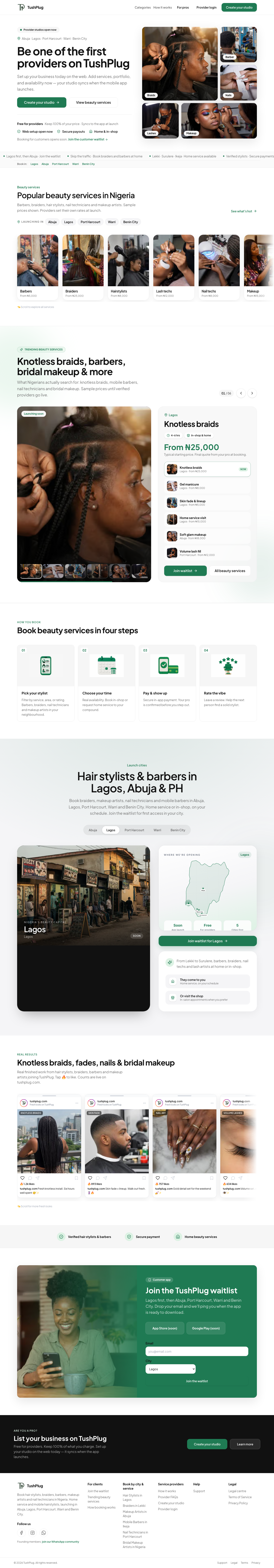 TushPlug website